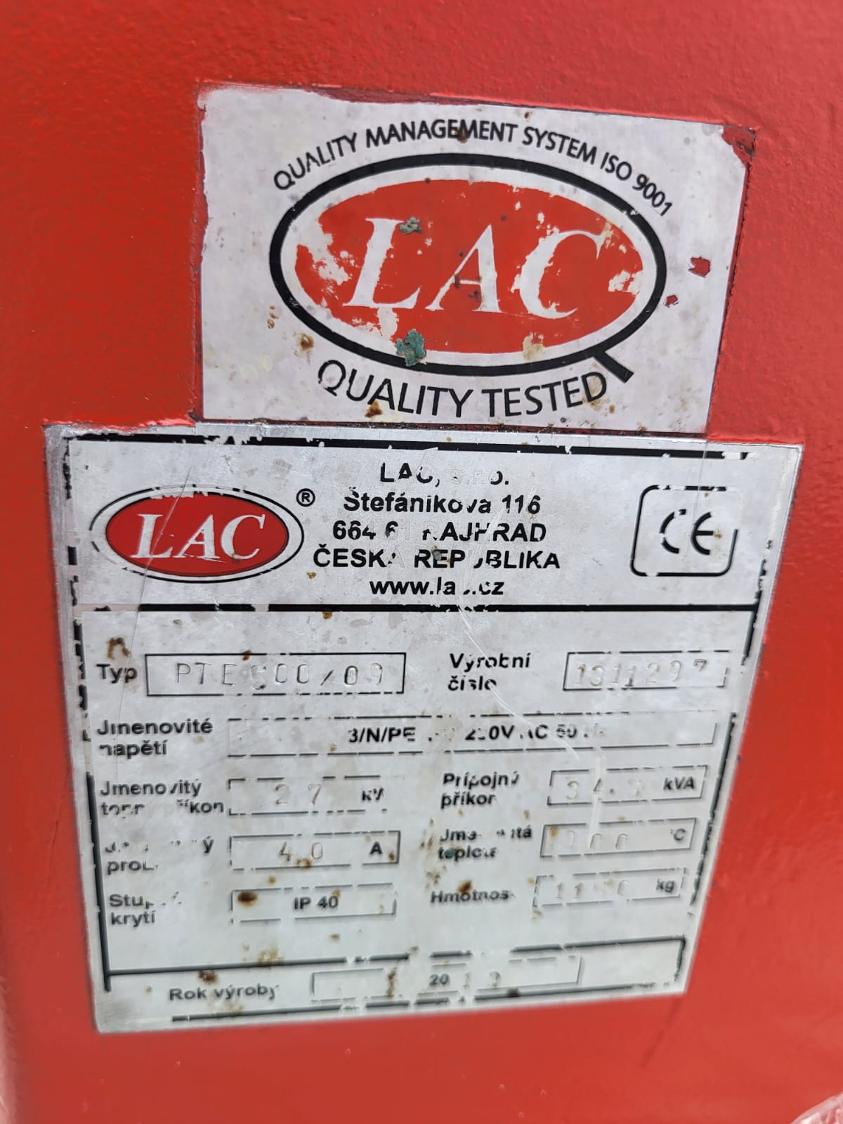 Печь для выдерживания LAC PTE 500/09 O1838, б/у Печь для выдерживания LAC PTE 500/09 O1838, б/у